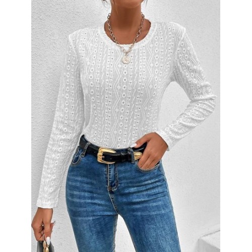 Embroidered Long Sleeve Blouse