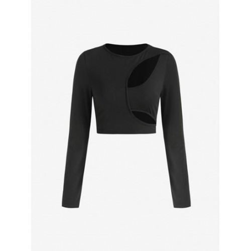 Cut Out Crop T Shirt