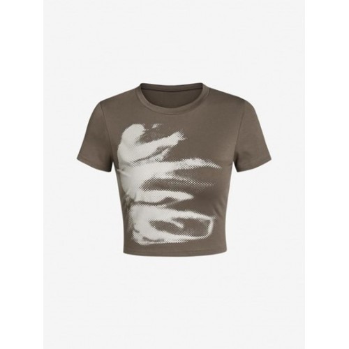 Abstract Patterned Graphic Baby Tee