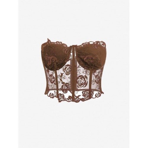 Corset-style Lace Bustier Tube Top