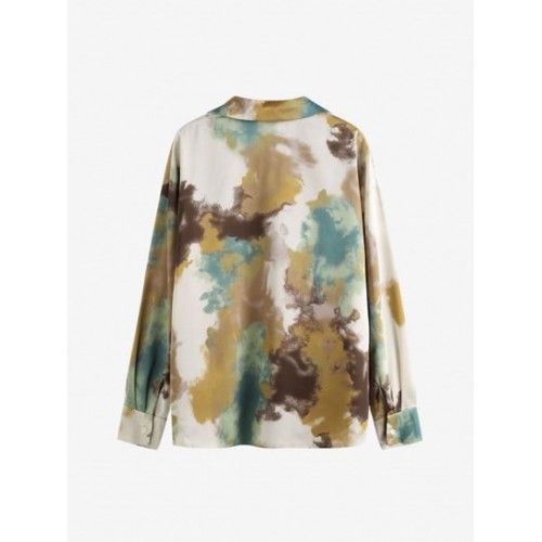 Loose Tie Dye Button Down Shirt