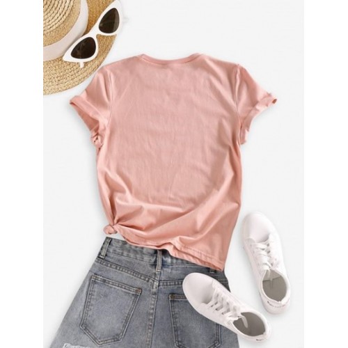 Short Sleeve Floral Print T Shirt