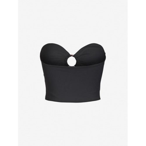 Solid Cut Out O-ring Bandeau Top