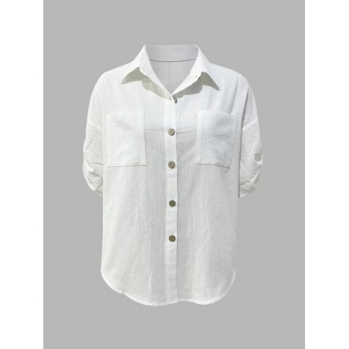 Button Down Front Pockets Shirt