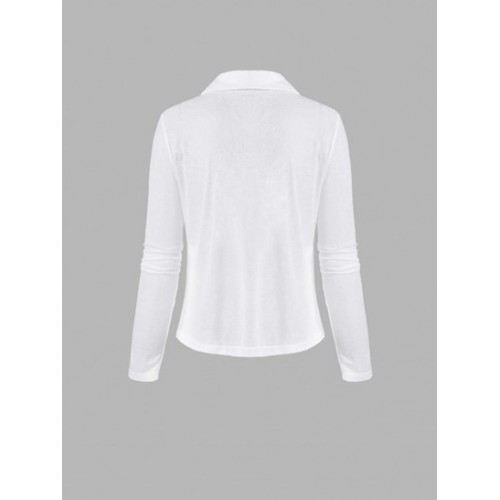 Semi Sheer Pocket Tied Shirt