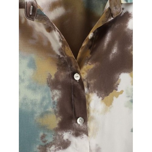 Loose Tie Dye Button Down Shirt