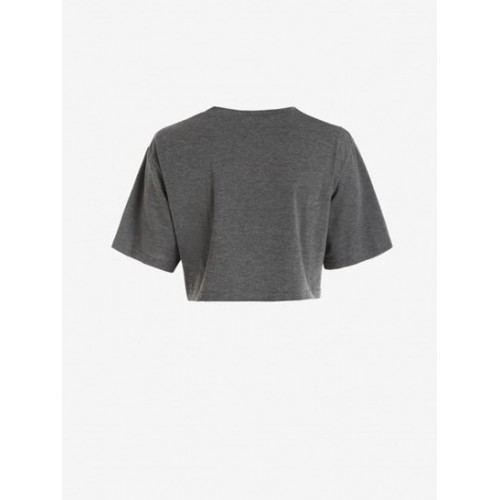 Reflective Graphic Cropped Tee