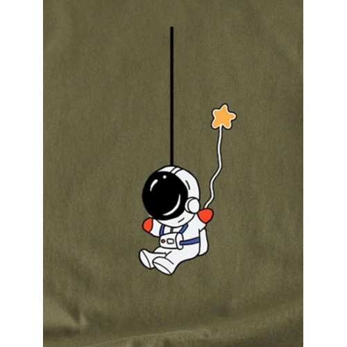 Astronaut Star Print Short Sleeve T Shirt