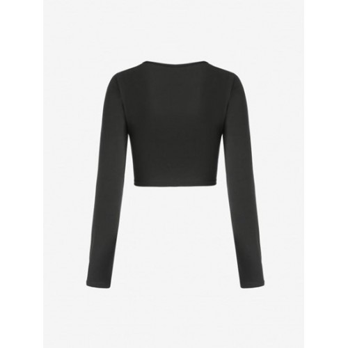 Cut Out Crop T Shirt