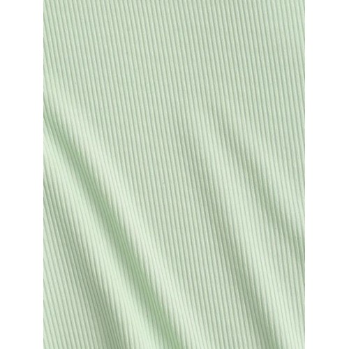 Ribbed V Notch Pastel Baby Tee